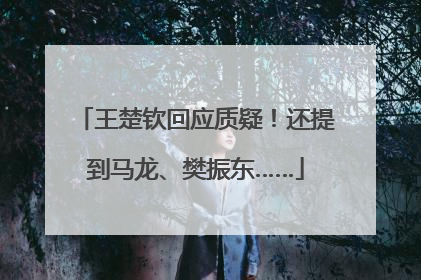 王楚钦回应质疑！还提到马龙、樊振东……